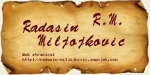 Radašin Miljojković vizit kartica